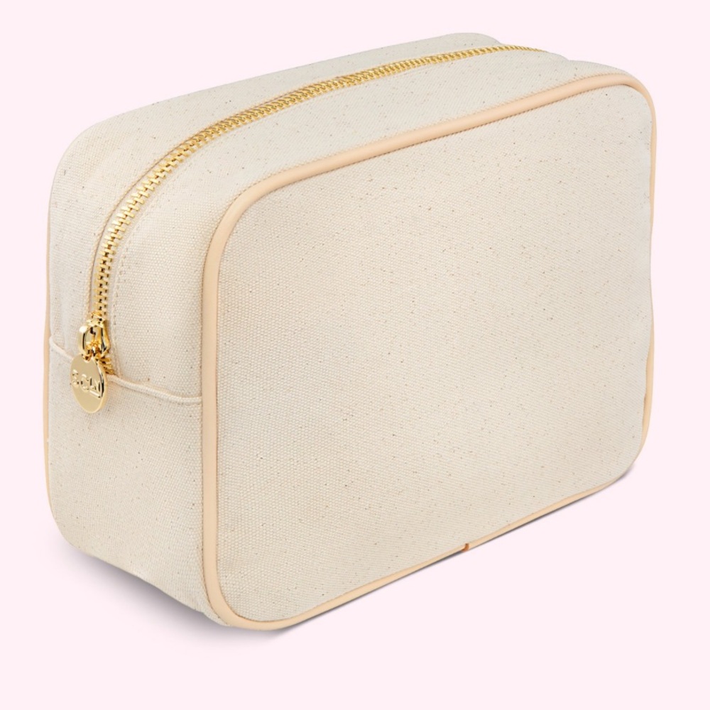 Stoney Clover Lane Large Pouch - Vegan leather, canvas in Tan with dust bag - Picture 4 of 10
